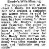 Michael J. Brody Jr.'s Wife Missing